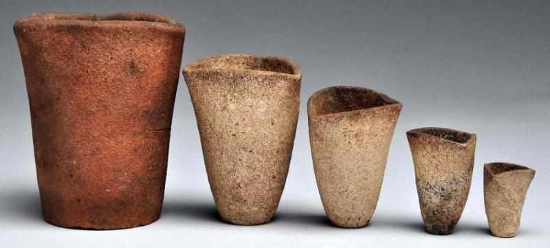 Appraisal: Set of Hessian Crucibles Description Circa to Set of five