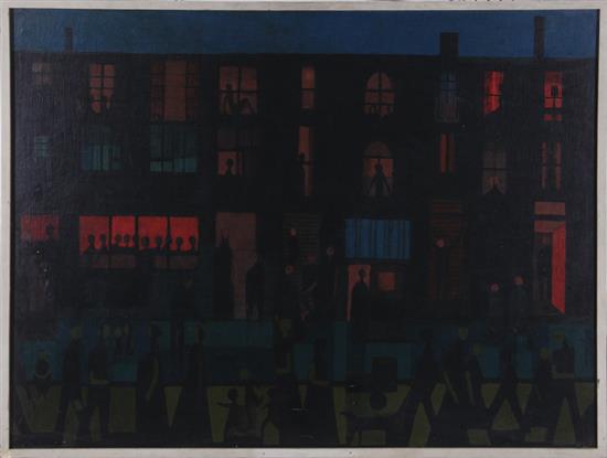 Appraisal: Margo Hoff New York - SUMMER CITY NIGHT oil on