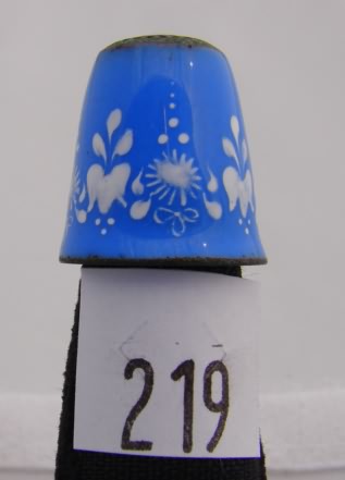 Appraisal: Austrian enamel blue thimble