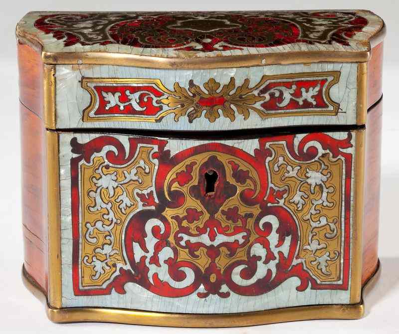 Appraisal: Fine French Lady's Lock Box th century Coromandel wood veneers