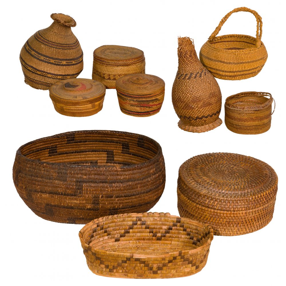 Appraisal: NORTHWEST COAST BASKET ASSORTMENT items including an Alaskan c Tlingit