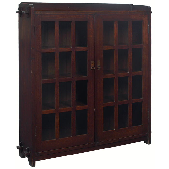 Appraisal: L and JG Stickley bookcase two-door form with original hardware