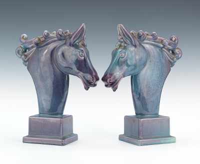 Appraisal: A Pair of Royal Haeger Deco Horse Head Vases By