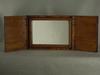 Appraisal: MIRROR - Antique oak dovetailed folding George III travel shaving