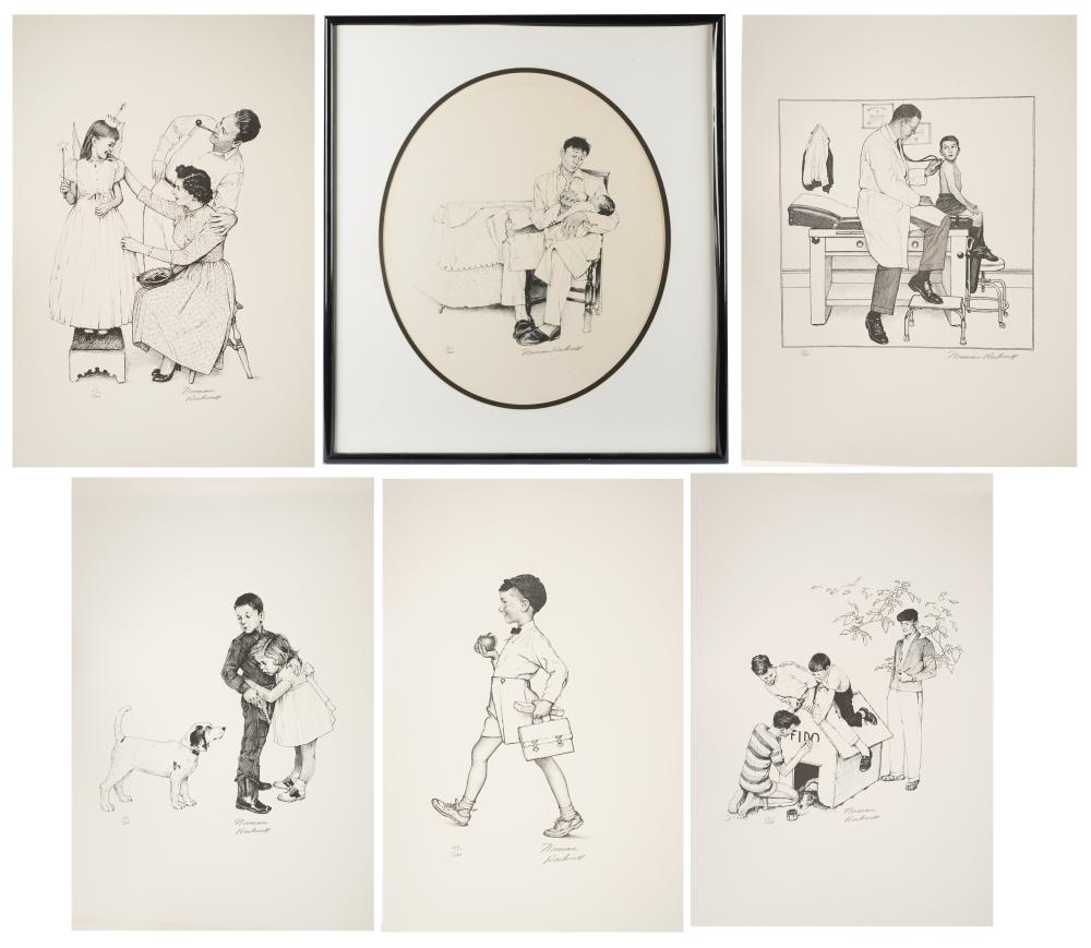 Appraisal: NORMAN ROCKWELL - AMERICAN FAMILY PORTFOLIO SIX Including Save Me