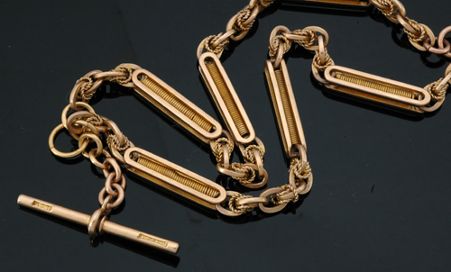 Appraisal: An Australian gold Albert chain Circa The Prince of Wales