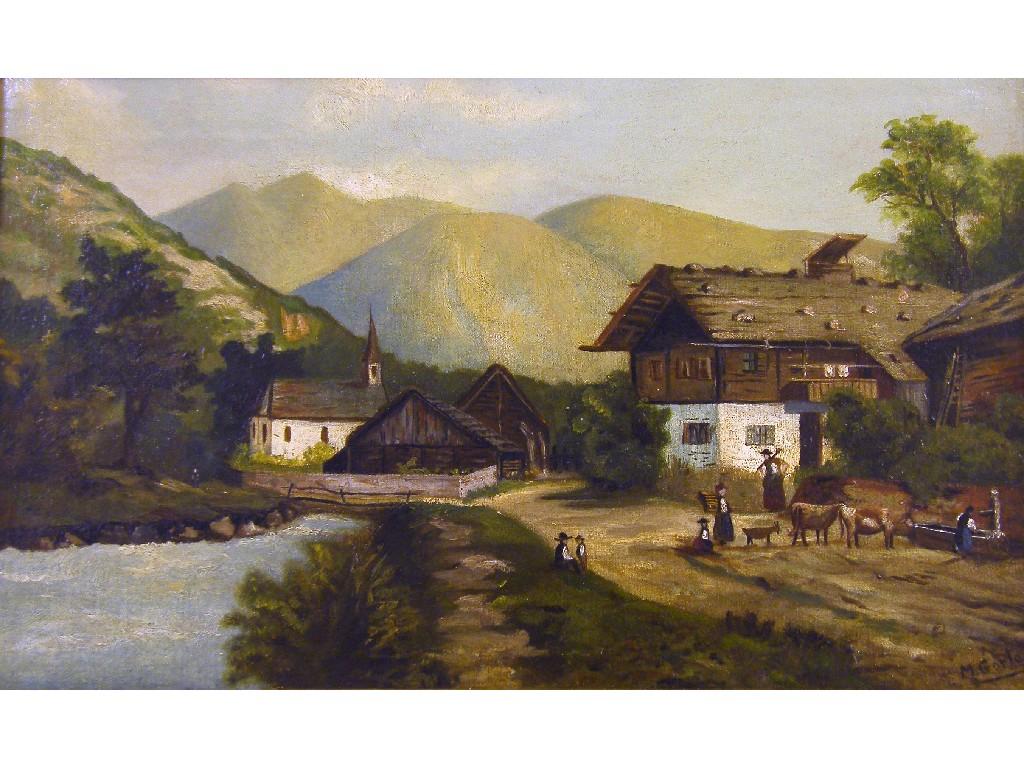 Appraisal: By M Gerlach - a rural Alps scene signed oil