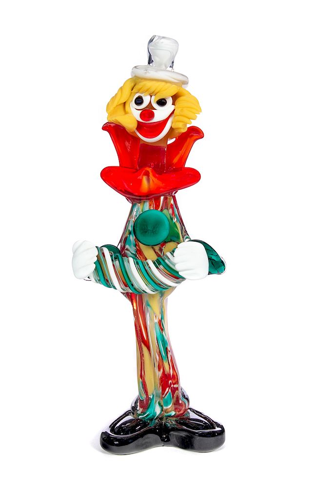 Appraisal: Venetian Murano Art Glass Clown Excellent condition with no damage