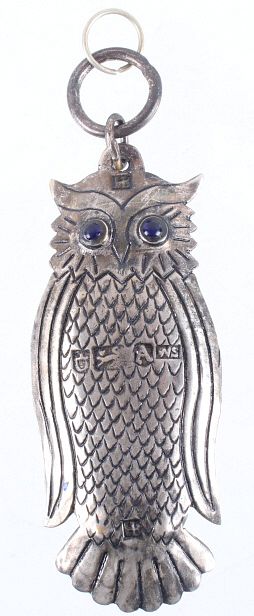 Appraisal: Hudson Bay Beaded Silver Owl Pendant Included in this lot