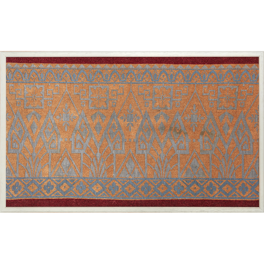 Appraisal: ATTRIBUTED TO CHRISTOPHER DRESSER - WOVEN CHENILLE PANEL CIRCA woven