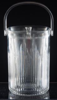 Appraisal: Modern Style Acrylic Ice Bucket w Liner Thick clear acrylic