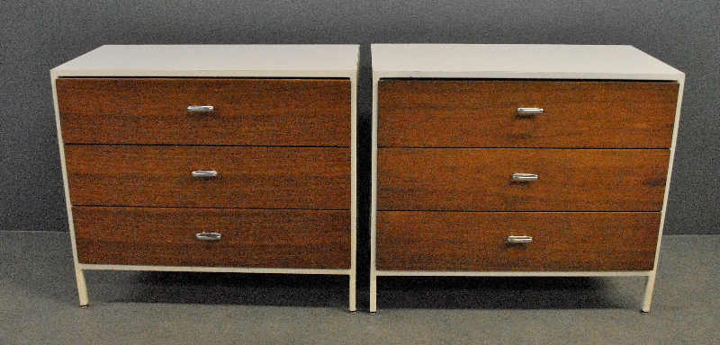 Appraisal: - Pair of Herman Miller three drawer chests h x