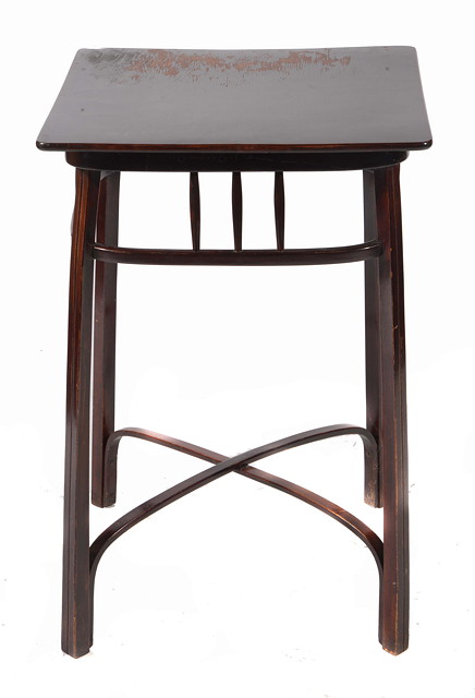 Appraisal: Jacob and Joseph KohnA stained occasional table spindle supports and