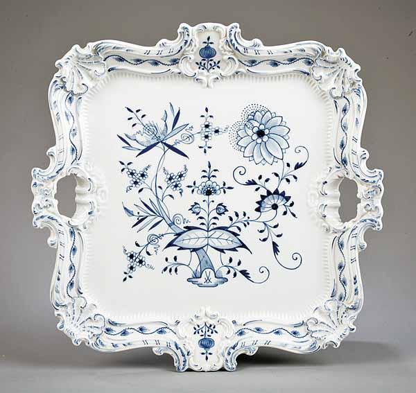 Appraisal: A Meissen Blue and White Porcelain Square Tray in the