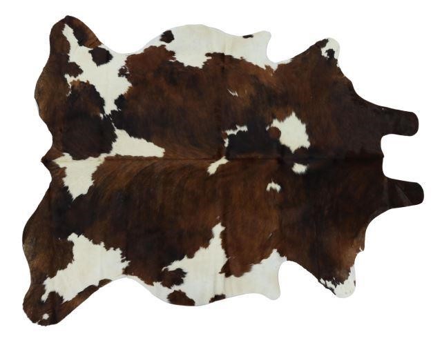 Appraisal: Large cow hide white brown and black brindle with HS