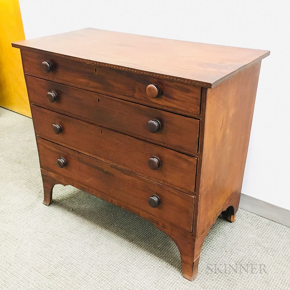 Appraisal: Federal Inlaid Mahogany Chest of Drawers Federal Inlaid Mahogany Chest