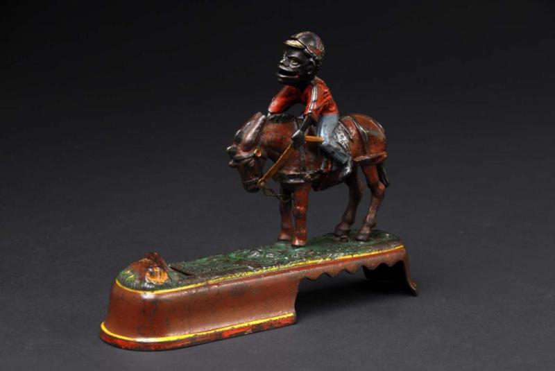 Appraisal: Cast Iron Always Did Spise A Mule Mechanical Bank Description