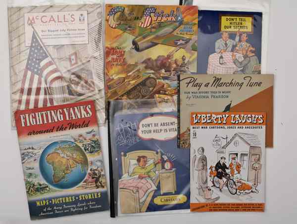 Appraisal: US WWII Homefront Items Lot of Seven Lot includes one