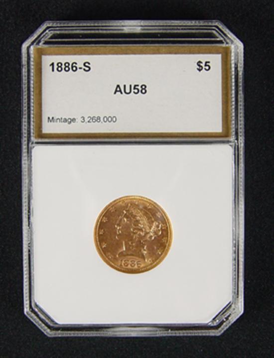 Appraisal: -S Liberty Gold Coin PCI certified and graded AU