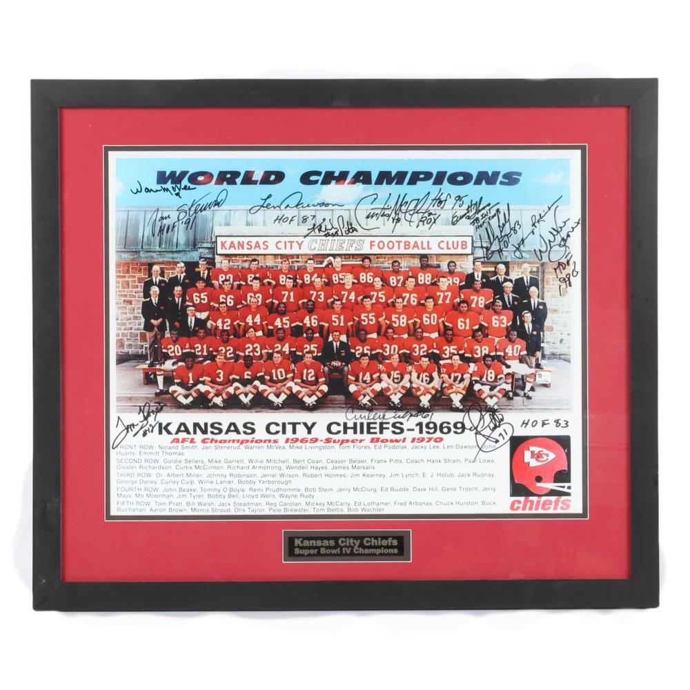 Appraisal: KANSAS CITY CHIEFS SUPER BOWL IV MULTI SIGNED FRAMED TEAM