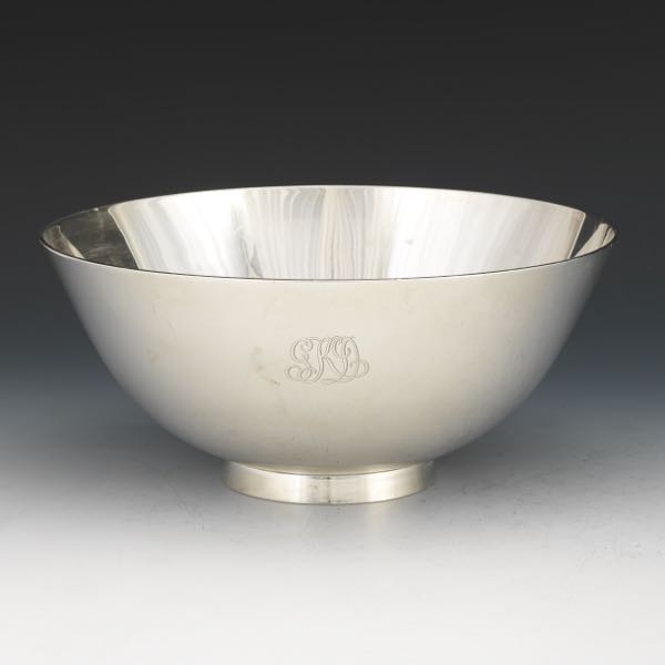 Appraisal: TIFFANY CO STERLING SILVER BOWL x Marked to the underside