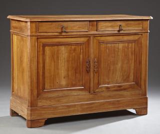 Appraisal: Louis Philippe Style Carved Cherry Sideboard th c the stepped