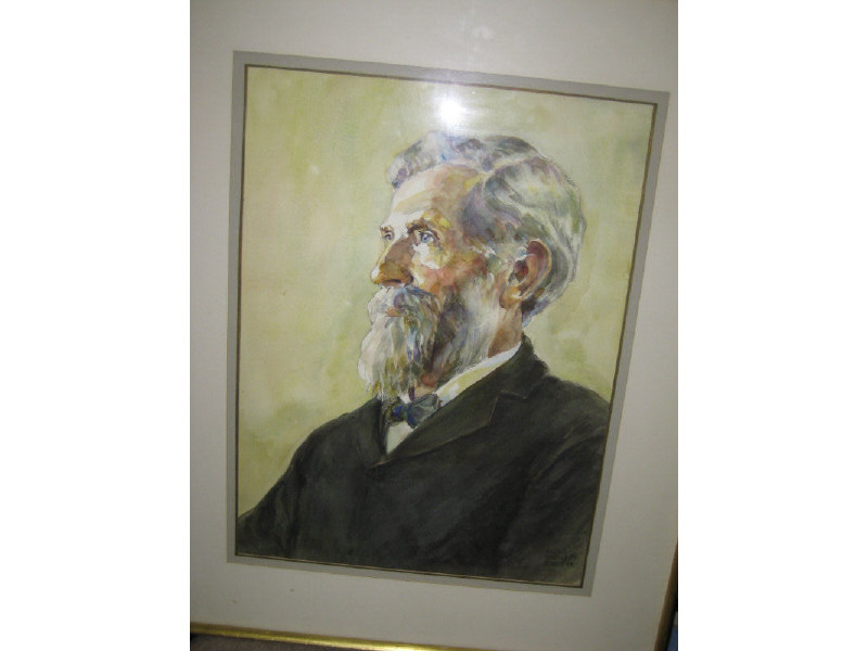 Appraisal: VIRGINIA MOBERLY SCHLUETER AMERICAN d Two portraits Bearded Man watercolor