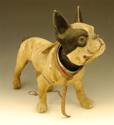 Appraisal: A French model of a Boston Terrier with a nodding