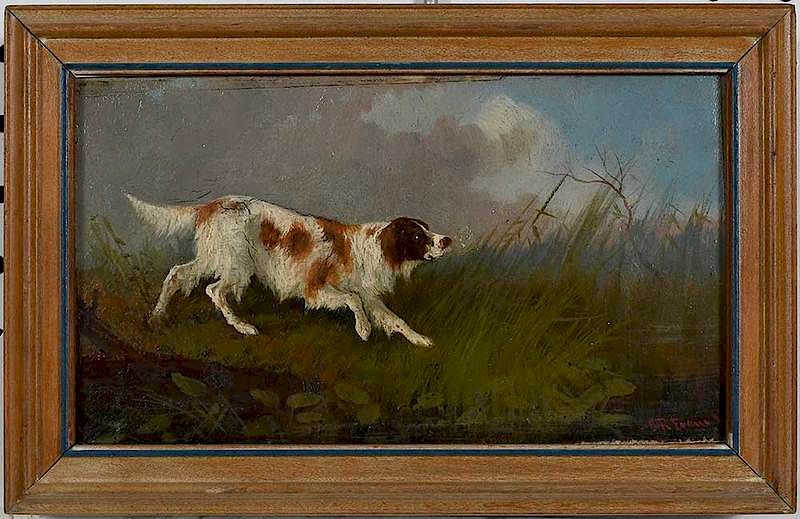 Appraisal: Joe Evans American - Ned the Spaniel oil on canvas