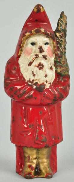 Appraisal: Cast Iron Hubley Santa with Tree Still Bank Description Circa