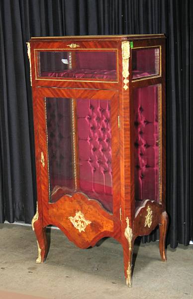 Appraisal: A Louis XIV style vitrine cabinet mid th century height