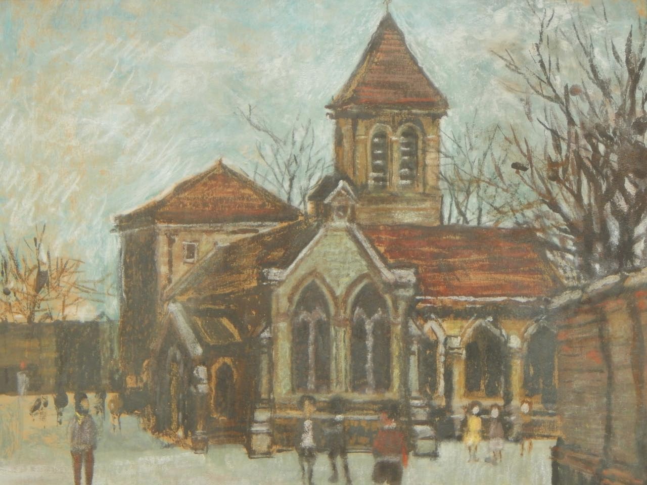 Appraisal: Peter Brannan - Mount Street School Newark pastel cm x