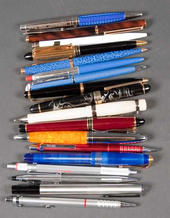 Appraisal: Eighteen assorted ballpoint pens Estimate - Pen s have not