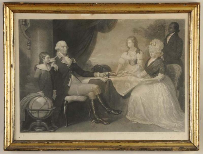 Appraisal: Engraving of the Washington Family After Savage Description Image -