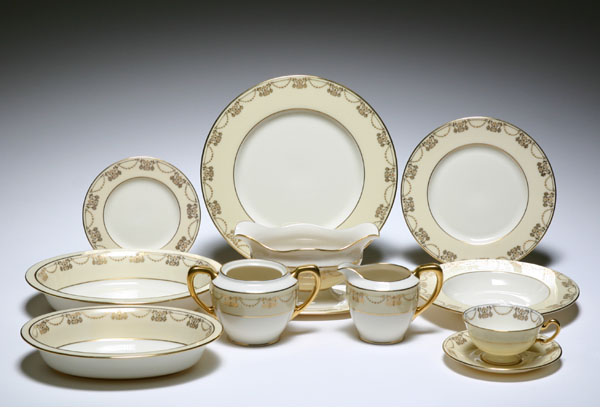 Appraisal: Lenox Antoinette china service for with gilt trim Marshall Field