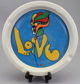 Appraisal: Peter Max Iroquois China Dish Peter Max Iroquois China Dish