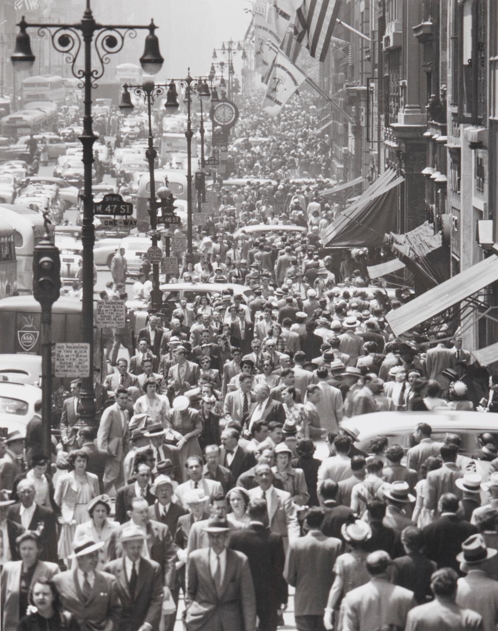 Appraisal: ANDREAS FEININGER American - Midtown Fifth Avenue at Lunch Hour