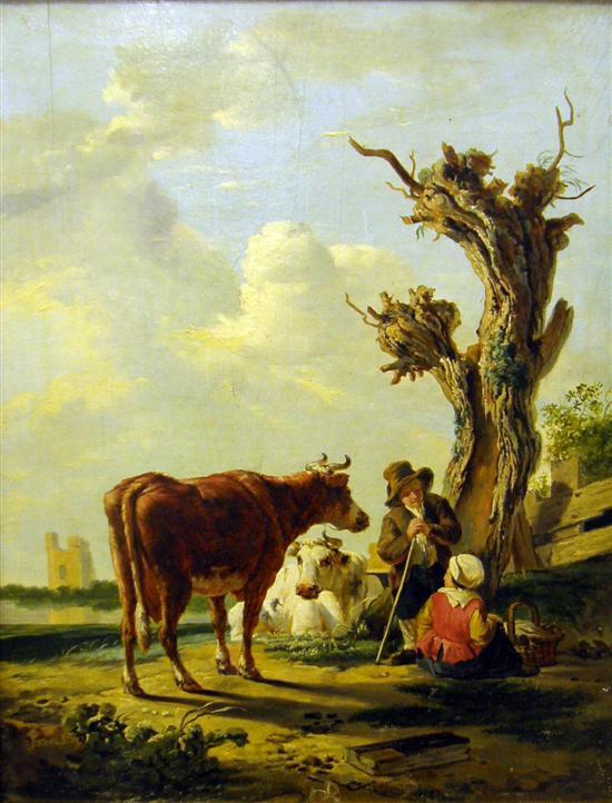 Appraisal: In the manner of Jacob Van Stry Young Shepherd with