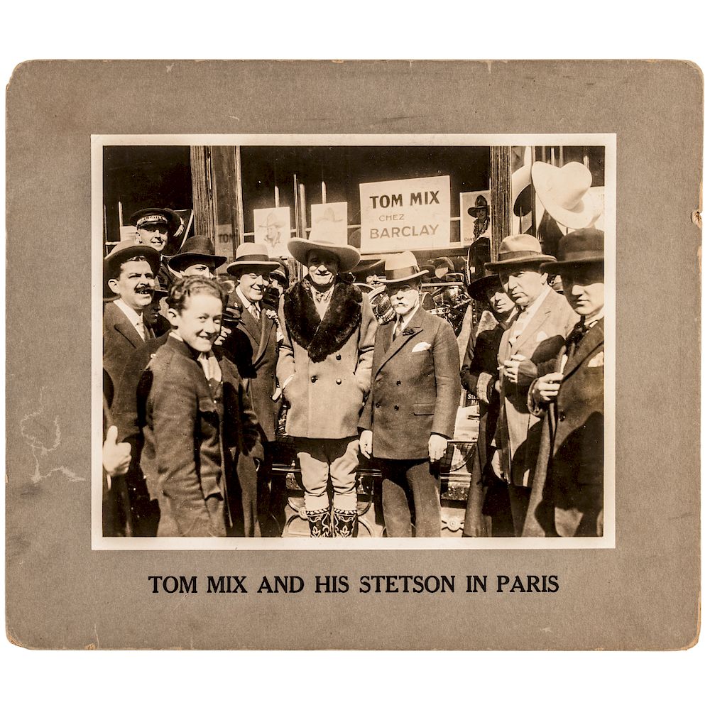 Appraisal: c Rare Legendary Western Film Actor TOM MIX Photograph Western