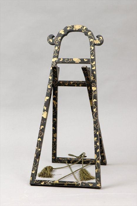 Appraisal: Japanese Black Lacquer Easel x x in Provenance Property from