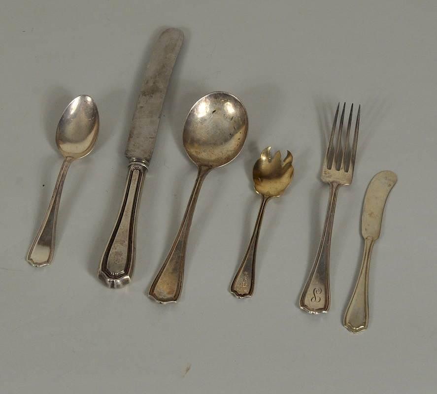 Appraisal: Reed Barton Silver Partial Flatware Service Reed Barton sterling silver