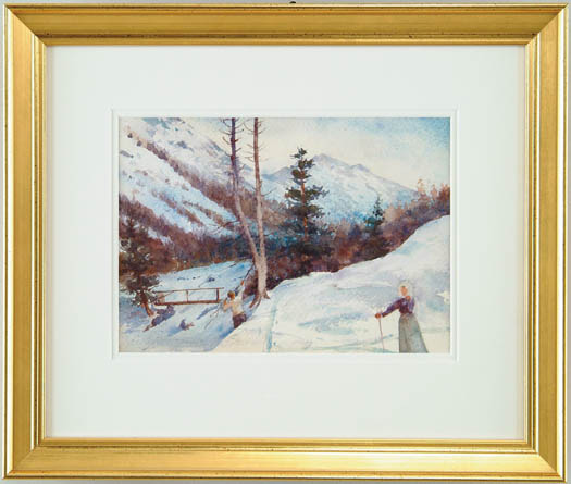 Appraisal: PAUL STARRETT SAMPLE American - NEW HAMPSHIRE WINTER SCENE Watercolor