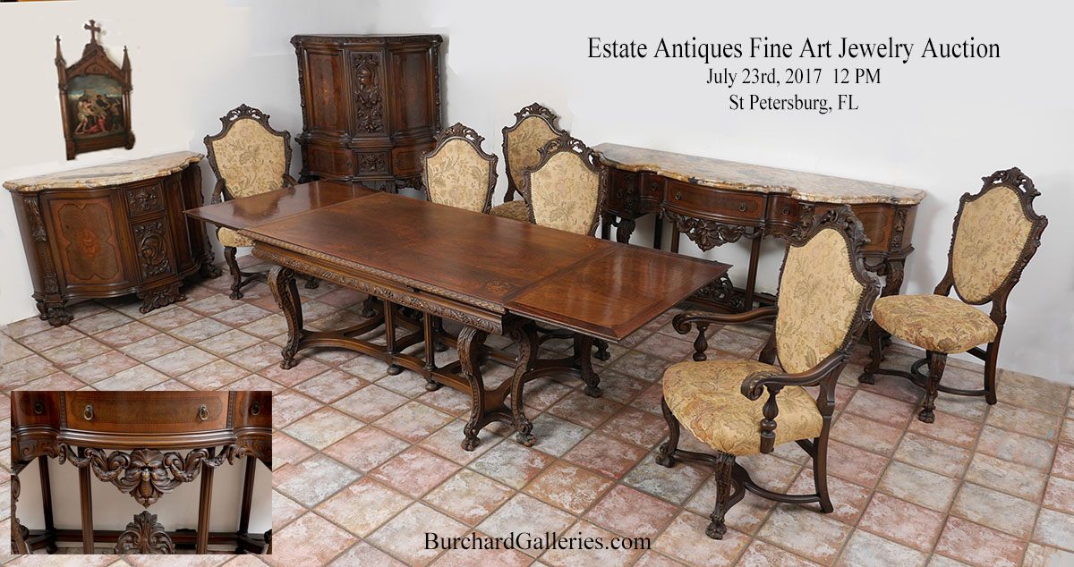 Appraisal: ITALIAN RENAISSANCE REVIVAL DINING ROOM SUITE -piece dining room suite