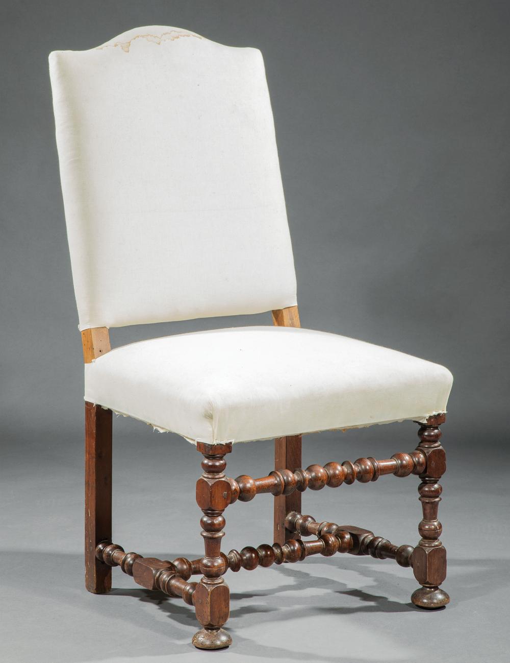 Appraisal: French Provincial Carved Fruitwood Hall Chair in the Louis XIV