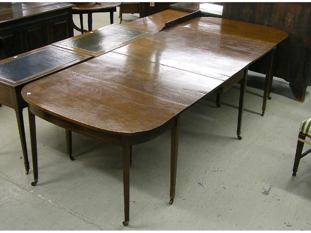 Appraisal: George IV mahogany extending dining table in three sections with