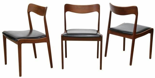 Appraisal: lot of Danish mid-century modern dining chairs attributed to Niels