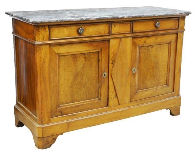 Appraisal: French Charles X period marble-top sideboard first half th c