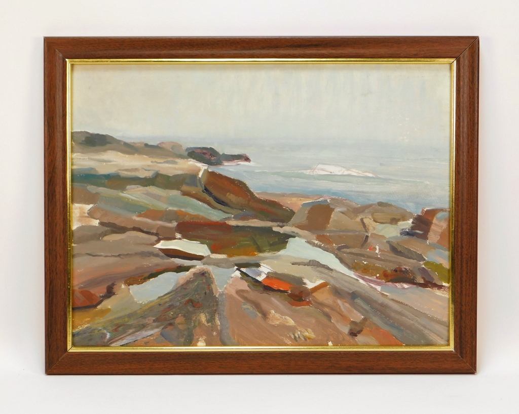 Appraisal: JAMES ELLIOTT PLEIN AIR COASTAL LANDSCAPE PAINTING Maine Depicts a