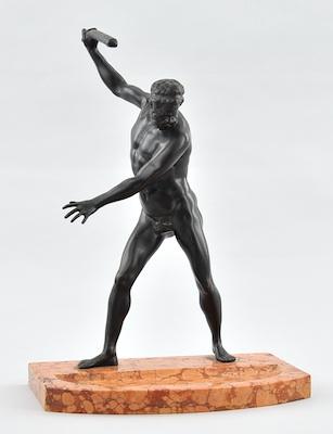 Appraisal: A Grand Tour Bronze on a Rouge Marble Base Cast