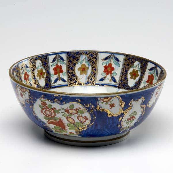 Appraisal: TURNER S PATENT BOWL English underglaze blue with overglaze painted